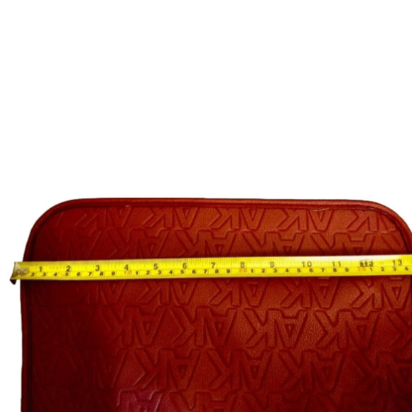 Anne Klein  Bag AK Embossed Satchel/Shoulder/Color Red /POCKETS/Gold Hardware - Picture 11 of 14